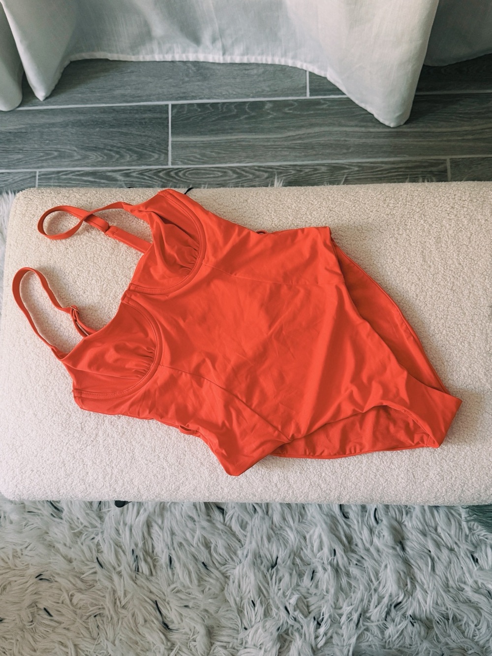 WeWoreWhat BRIGHT Solid Orange One-Piece Swimsuit